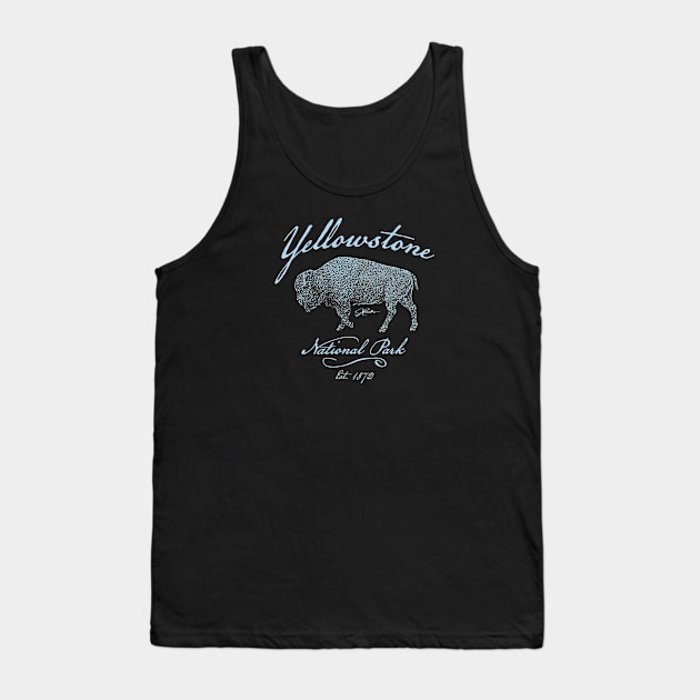 Yellowstone National Park Walking Bison Tank Top by jcombs